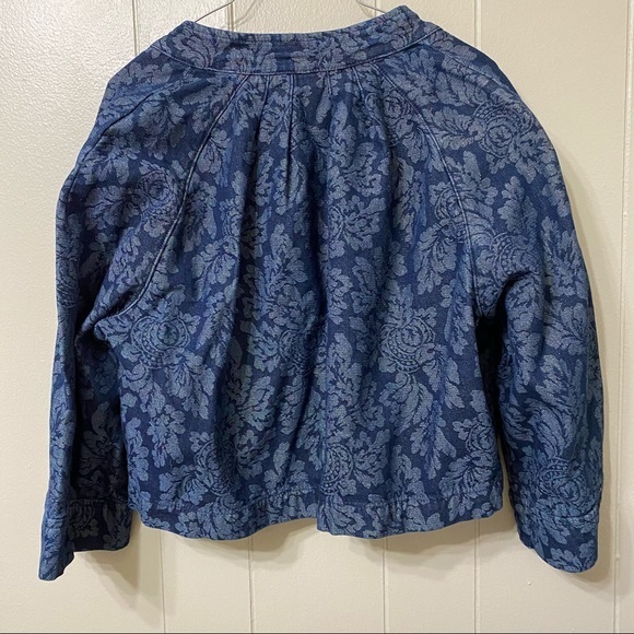 Venezia 14/16 Blue Floral Denim Snap Button Jacket - Picture 7 of 11